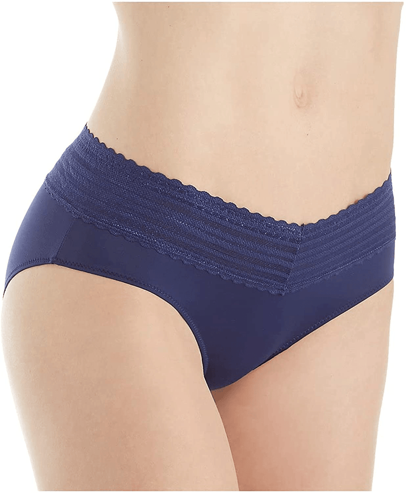 Warner's Women's No Pinching No Problems Lace Hipster Panty Apparel & Accessories > Clothing > Underwear & Socks > Underwear Warner's Navy Ink Large 