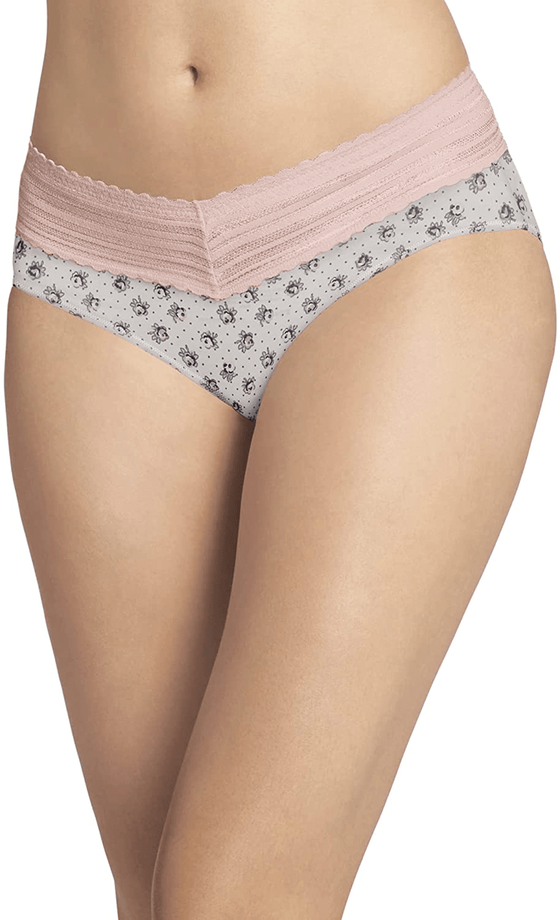 Warner's Women's No Pinching No Problems Lace Hipster Panty  Warner's Parlour Rose Large 