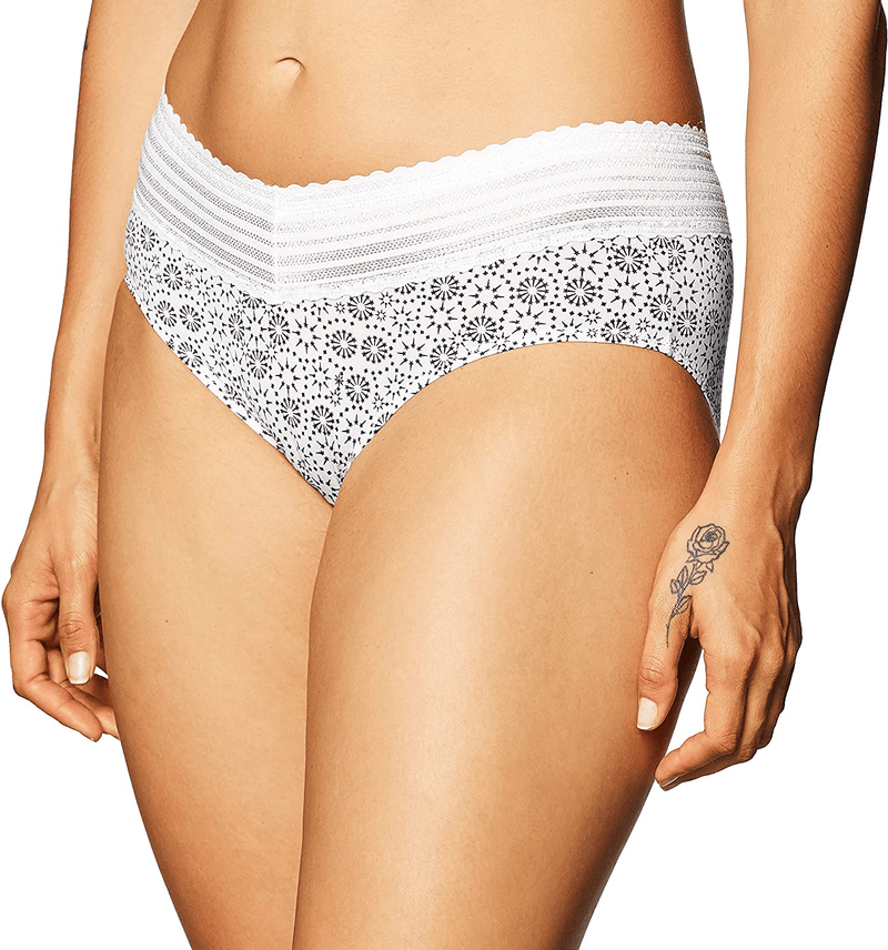 Warner's Women's No Pinching No Problems Lace Hipster Panty  Warner's Evening Blue Star Print XX-Large 