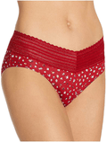 Warner's Women's No Pinching No Problems Lace Hipster Panty  Warner's Poppet Red Small 