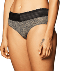 Warner's Women's No Pinching No Problems Lace Hipster Panty  Warner's Toasted Almond/Black Swirl Pant Small 