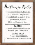 Wartter Rustic Bathroom Rules Sign ,Farmhouse Toilet Wall Decor,Funny Bathroom Wood Framed Wall Art Decorations(11.8X15.8In) (Black) Home & Garden > Kitchen & Dining > Cookware & Bakeware Wartter white  