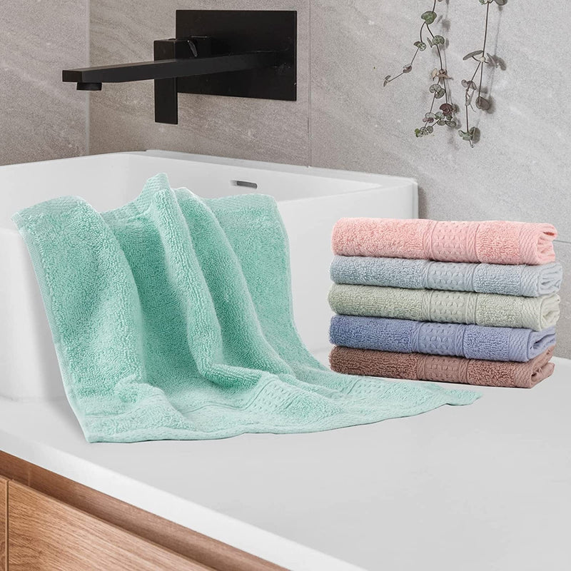 Washcloths for Body and Face - Absorbent Bath Towels Bulk Set, 100% Cotton Hotel Towels for Bathroom in Bulk. Durable,Soft Bath Rags, Wash Rag (Multicolor, Pack of 12) Home & Garden > Linens & Bedding > Towels Chiicol   
