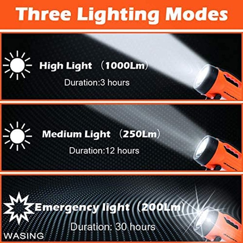 WASING 10 Watt 1000 Lumens LED Rechargeable Spotlight Home & Garden > Lighting > Flood & Spot Lights WASING   