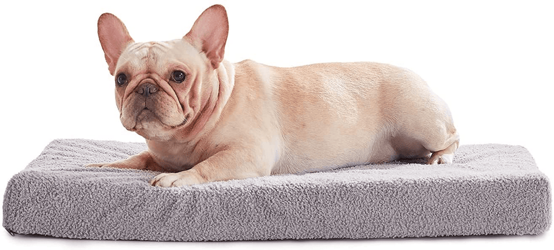 WATANIYA PET Memory Foam Orthopedic Large Dog Bed, Washable Dog Bed for Crate with Cooling Gel Mattress, Waterproof Liner and Plush Removable Cover for Medium Extra Large Jumbo Dogs Animals & Pet Supplies > Pet Supplies > Dog Supplies > Dog Beds WATANIYA PET Medium ( 29’’x 18’’x 3’’)  