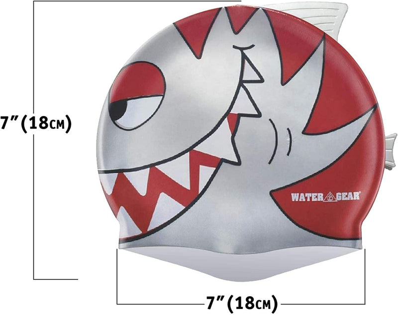 Water Gear Critter Cap - Extremely Durable Swimming Cap for Kids - Great for Improving Swimming Skills and Instilling Confidence in the Water - Long-Lasting Toddler Swimming Cap Sporting Goods > Outdoor Recreation > Boating & Water Sports > Swimming > Swim Caps Water Gear   