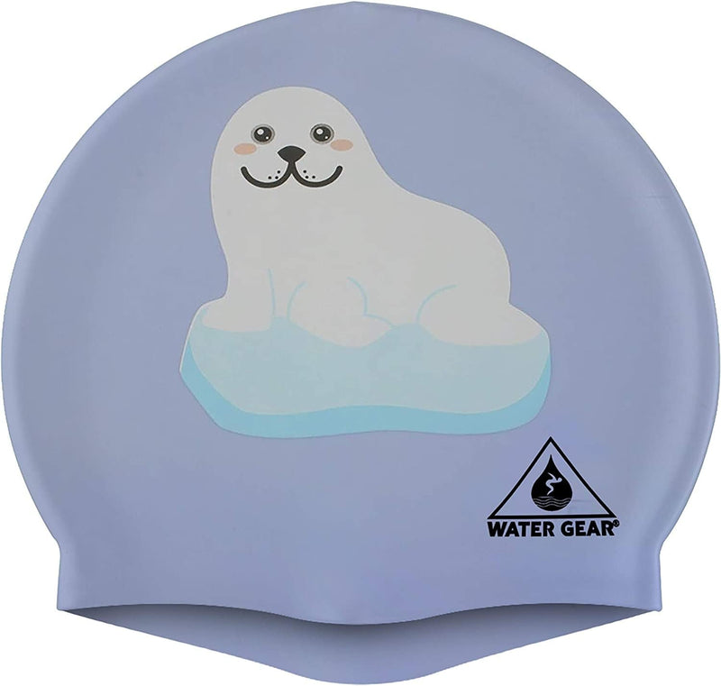 Water Gear Critter Cap - Extremely Durable Swimming Cap for Kids - Great for Improving Swimming Skills and Instilling Confidence in the Water - Long-Lasting Toddler Swimming Cap Sporting Goods > Outdoor Recreation > Boating & Water Sports > Swimming > Swim Caps Water Gear Seal  