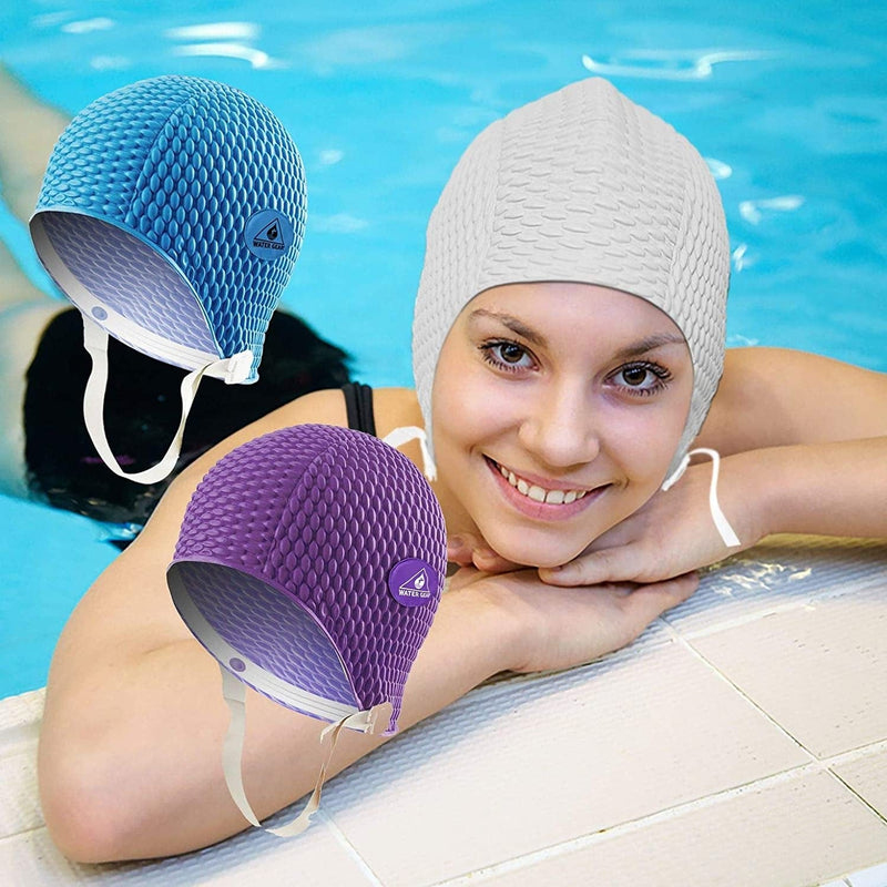 Water Gear Natural Rubber Swim Bubble Cap Sporting Goods > Outdoor Recreation > Boating & Water Sports > Swimming > Swim Caps Water Gear   