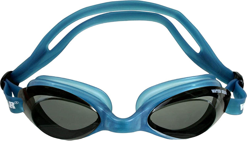 Water Gear Racer Anti-Fog Swimming Goggles - Great for Pool and Diving - Unisex Sporting Goods > Outdoor Recreation > Boating & Water Sports > Swimming > Swim Goggles & Masks Water Gear Smoke W/ Blue Frame  