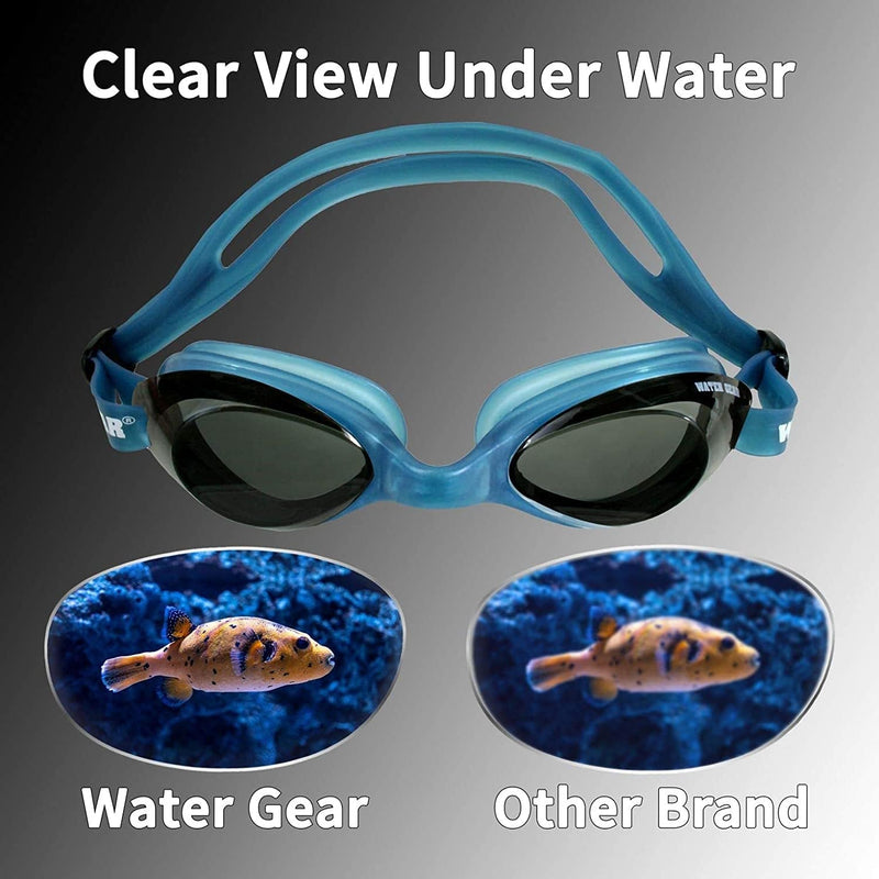 Water Gear Racer Anti-Fog Swimming Goggles - Great for Pool and Diving - Unisex Sporting Goods > Outdoor Recreation > Boating & Water Sports > Swimming > Swim Goggles & Masks Water Gear   