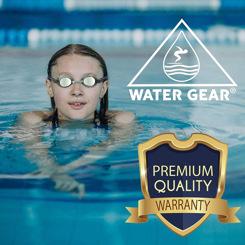 Water Gear Swedish Pro Goggles - Women and Mens Swimming Goggles - Great for Pool and Diving - Comfortable and Clear Vision - Water Sports and Exercise - Silver Sporting Goods > Outdoor Recreation > Boating & Water Sports > Swimming > Swim Goggles & Masks Water Gear   