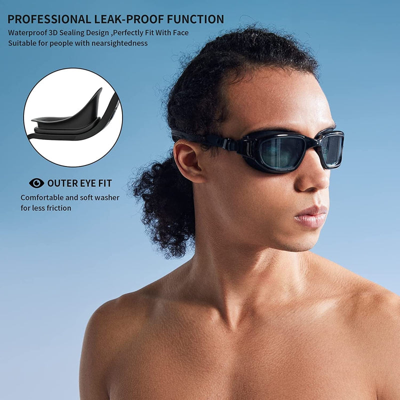 WATER TIME Swimming Goggles Myopia Eyewear Anti-Fog No Leaking Full Protection Adult Men Women Youth Sporting Goods > Outdoor Recreation > Boating & Water Sports > Swimming > Swim Goggles & Masks WATER TIME   