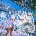 WATERGLIDE 300 LED Christmas Lights, 98.5FT Xmas String Light 8 Lighting Modes, Plug in Waterproof Mini Lights for Outdoor Indoor Holiday Christmas Tree Wedding Party Bedroom Decorations (Multicolor) Home & Garden > Lighting > Light Ropes & Strings Linhai Huanbo Lighting Co., Ltd. White  