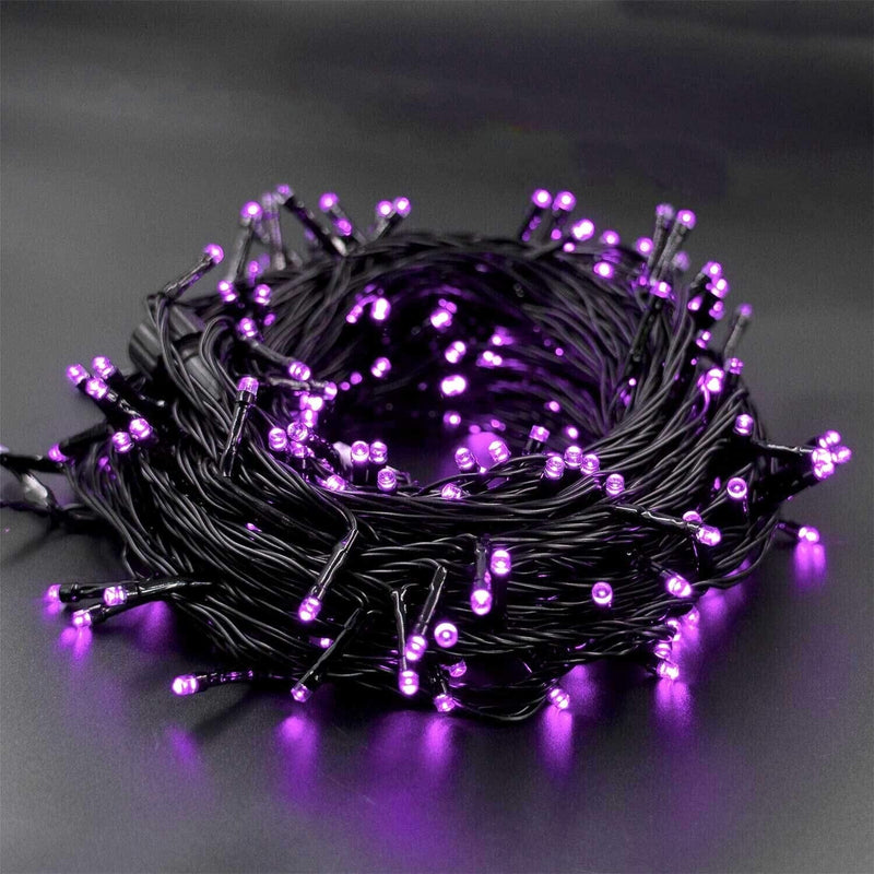 WATERGLIDE 300 LED Christmas Lights, 98.5FT Xmas String Light 8 Lighting Modes, Plug in Waterproof Mini Lights for Outdoor Indoor Holiday Christmas Tree Wedding Party Bedroom Decorations (Multicolor) Home & Garden > Lighting > Light Ropes & Strings Linhai Huanbo Lighting Co., Ltd. Purple  
