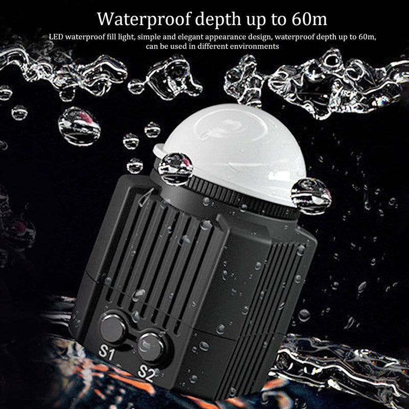 Waterproof Diving Photography Fill Light 60M Underwater Camera LED Video Light 7500K Diving Lights Underwater