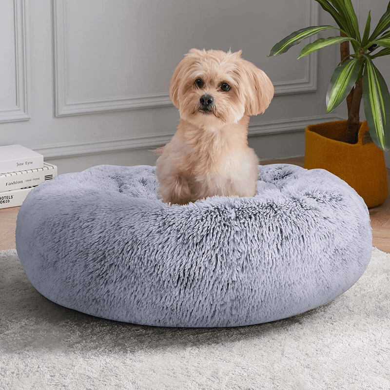 WAYIMPRESS Calming Dog Bed for Small Dog&Cat ,Comfy Self Warming round Dog Bed with Fluffy Faux Fur for anti Anxiety and Cozy Animals & Pet Supplies > Pet Supplies > Cat Supplies > Cat Beds WAYIMPRESS   