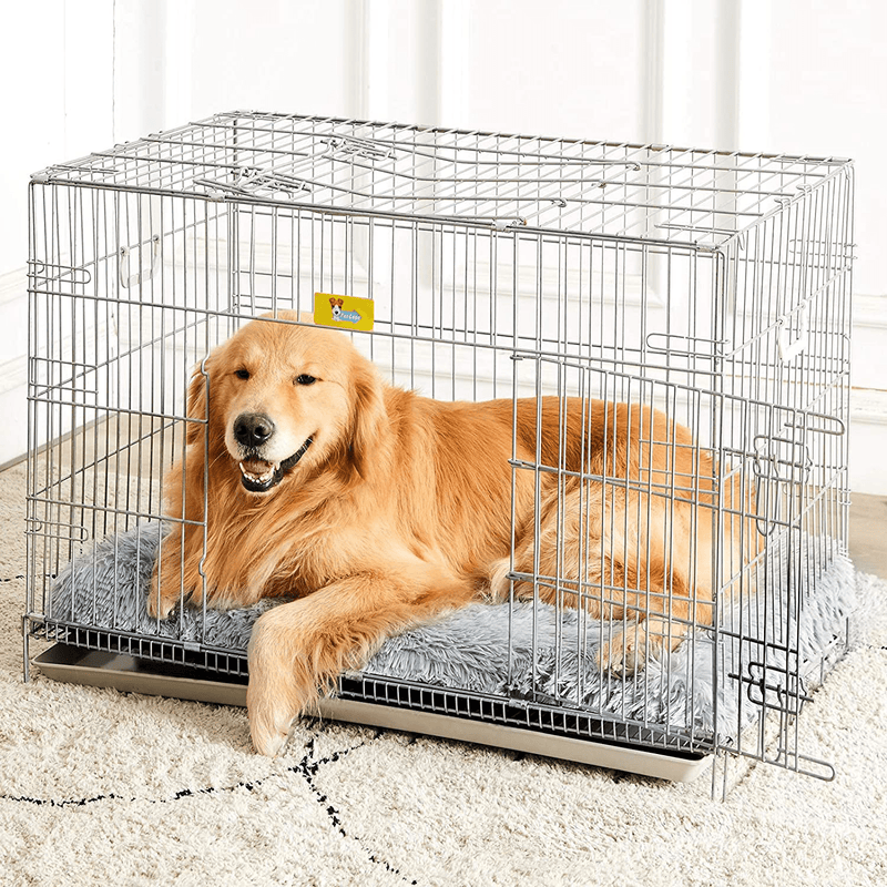WAYIMPRESS Large Dog Crate Bed Crate Pad Mat for Medium Small Dogs&Cats,Fulffy Faux Fur Kennel Pad Comfy Self Warming Non-Slip Dog Beds for Sleeping and anti Anxiety Animals & Pet Supplies > Pet Supplies > Dog Supplies > Dog Beds WAYIMPRESS   