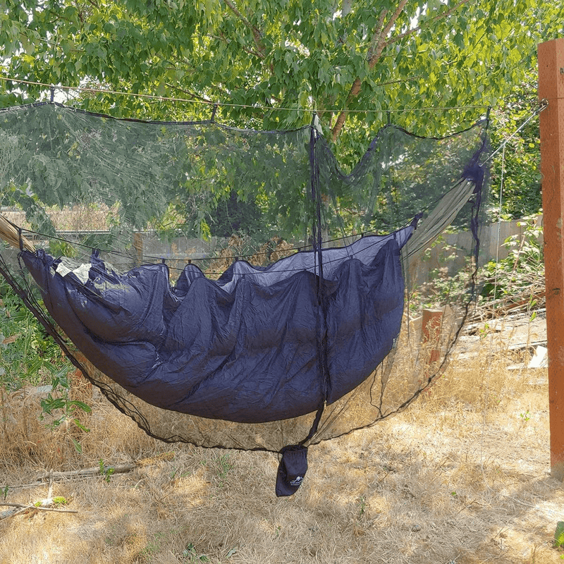 Wecamture Hammock Bug Mosquito Net XL 11X4.6Ft No-See-Ums Polyester Fabric for 360 Degree Protection Dual Sided Diagonal Zipper for Easy Access Fits All Hammocks