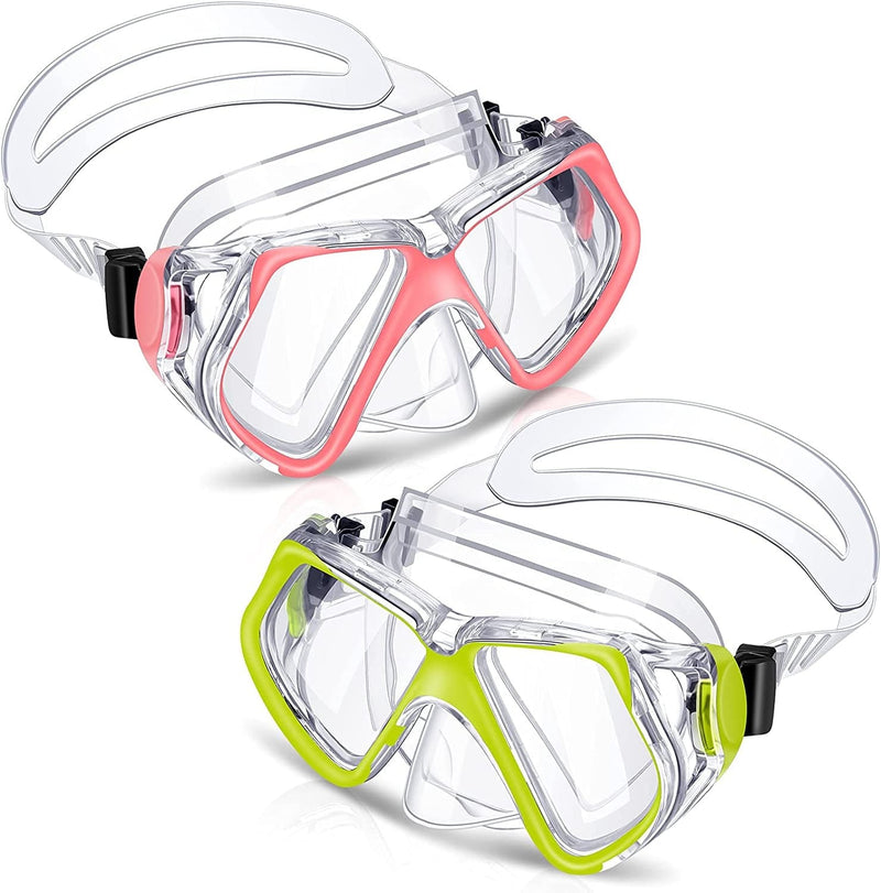 Weewooday 2 Pieces Swim Diving Goggles Swim Goggle Waterproof Swimming Goggles Mask for Adults Sporting Goods > Outdoor Recreation > Boating & Water Sports > Swimming > Swim Goggles & Masks Weewooday Yellow, Pink  