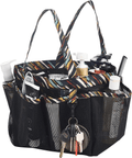 WEHUSE Mesh Shower Caddy Tote with Waterproof Inner Bag, Black Portable Shower Caddy for College Dorm Bathroom Camp, 8 Basket Pocket Sporting Goods > Outdoor Recreation > Camping & Hiking > Portable Toilets & Showers HomeE Colorful  