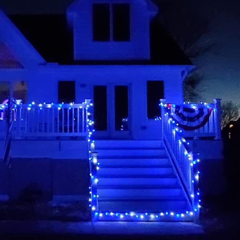 Weillsnow 200 LED Blue and White Outdoor Christmas Lights, 66Ft Plug in Waterproof String Lights, 8 Modes with Memory for Outdoor Indoor Garden Halloween Christmas Decorations (66FT, Blue&White) Home & Garden > Lighting > Light Ropes & Strings weillsnow   
