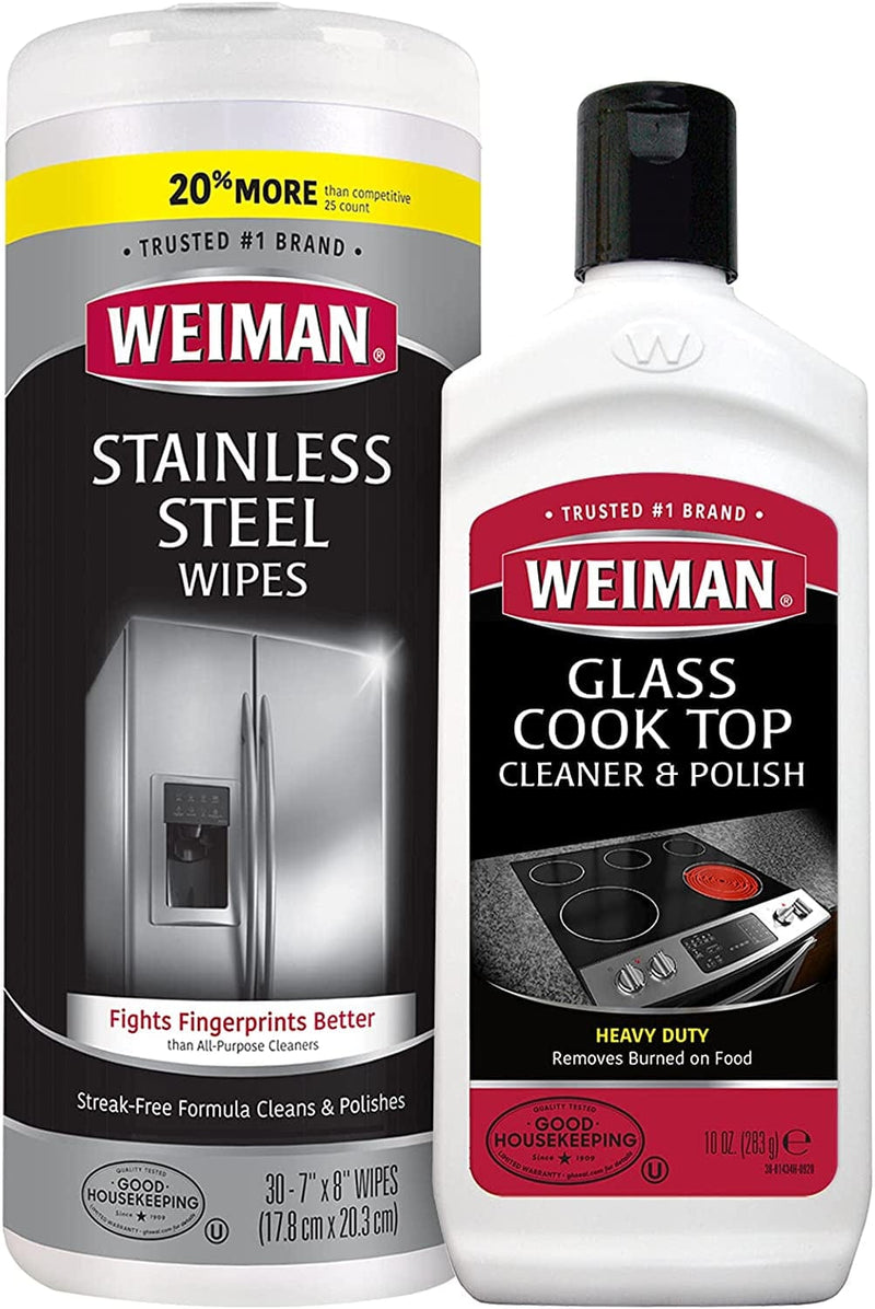 Weiman Heavy Duty Cooktop Polish & Stainless Steel Wipes - Powerful Appliance Kitchen Cleaning Kit - Packaging May Vary Home & Garden > Household Supplies > Household Cleaning Supplies Weiman Products, LLC.   