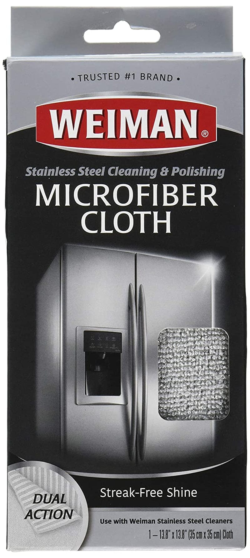 Weiman Microfiber Cloth for Stainless Steel - Safely Traps and Removes Dirt, Oil and Grime to Protect from Scratches