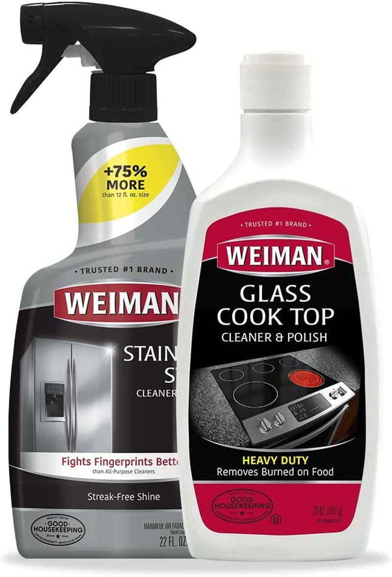 Weiman Stainless Steel Cleaner & Cooktop Heavy Duty Polish - Powerful Appliance Kitchen Cleaning Kit Home & Garden > Household Supplies > Household Cleaning Supplies Weiman Products, LLC.   