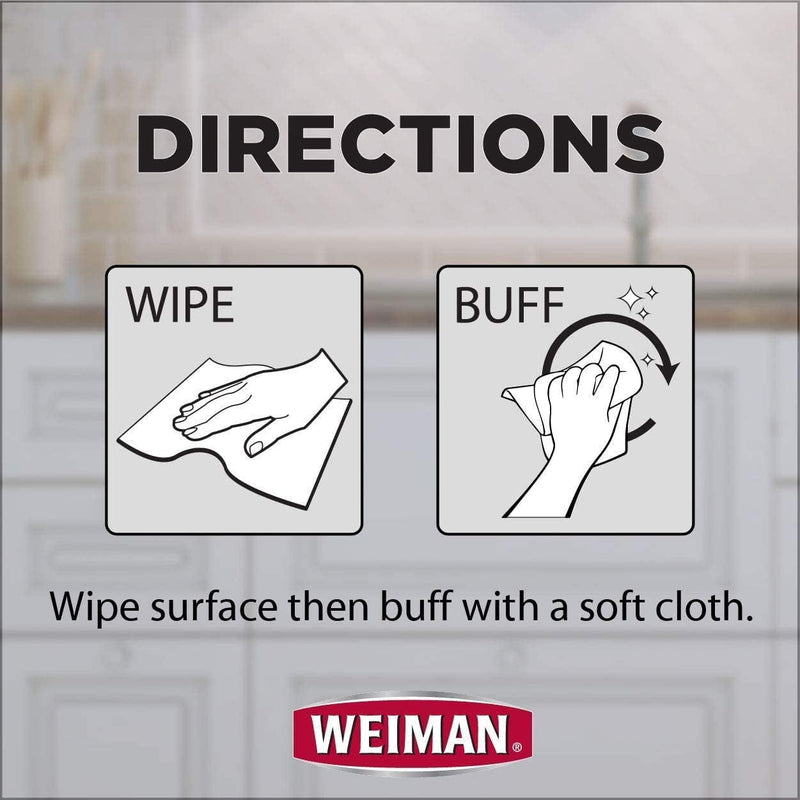 Weiman Stainless Steel Cleaning Wipes [2 Pack] Removes Fingerprints, Residue, Water Marks and Grease from Appliances - Works Great on Refrigerators, Dishwashers, Ovens, Grills and More(8 X 6.6 X 3.2) Home & Garden > Household Supplies > Household Cleaning Supplies Weiman   