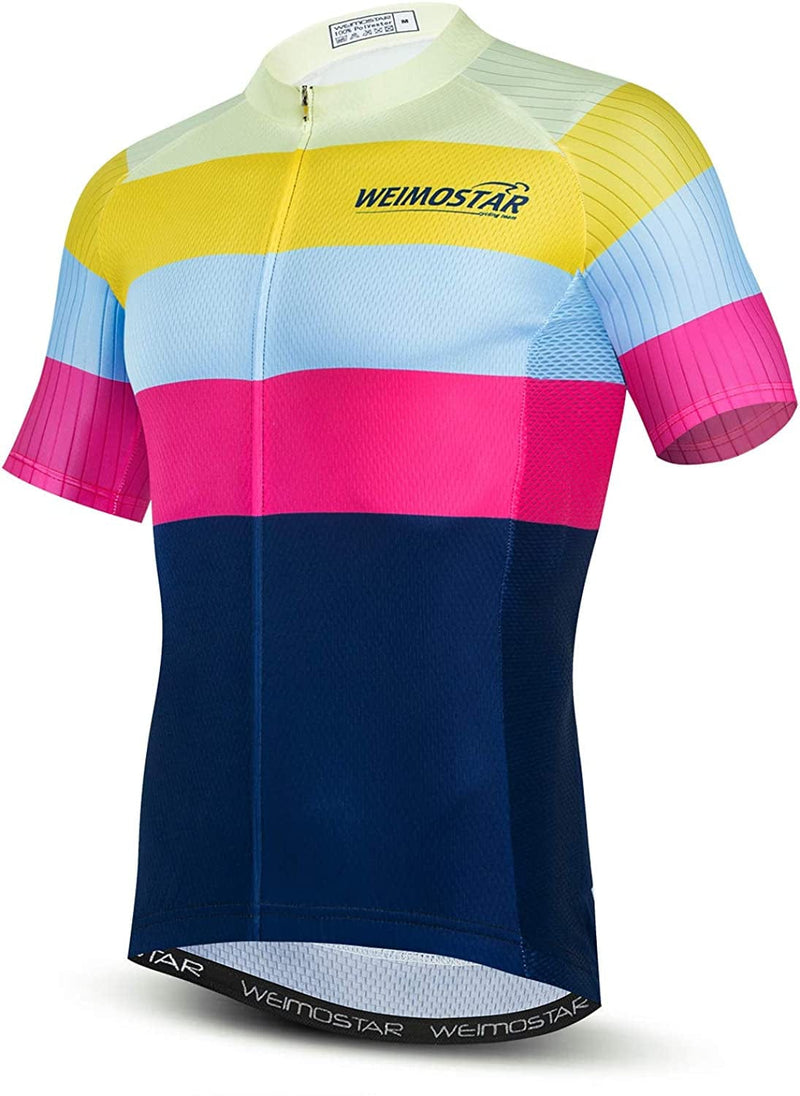 Weimostar Cycling Jersey Men'S Short Sleeve Bike Shirt Top Sporting Goods > Outdoor Recreation > Cycling > Cycling Apparel & Accessories Weimostar Clothing 4X-Large 