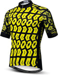 Weimostar Cycling Jersey Men'S Short Sleeve Bike Shirt Top Sporting Goods > Outdoor Recreation > Cycling > Cycling Apparel & Accessories Weimostar Yellow Black Cd61 Medium 