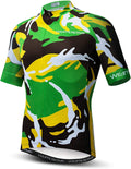 Weimostar Cycling Jersey Men'S Short Sleeve Bike Shirt Top Sporting Goods > Outdoor Recreation > Cycling > Cycling Apparel & Accessories Weimostar Green Yellow 3X-Large 