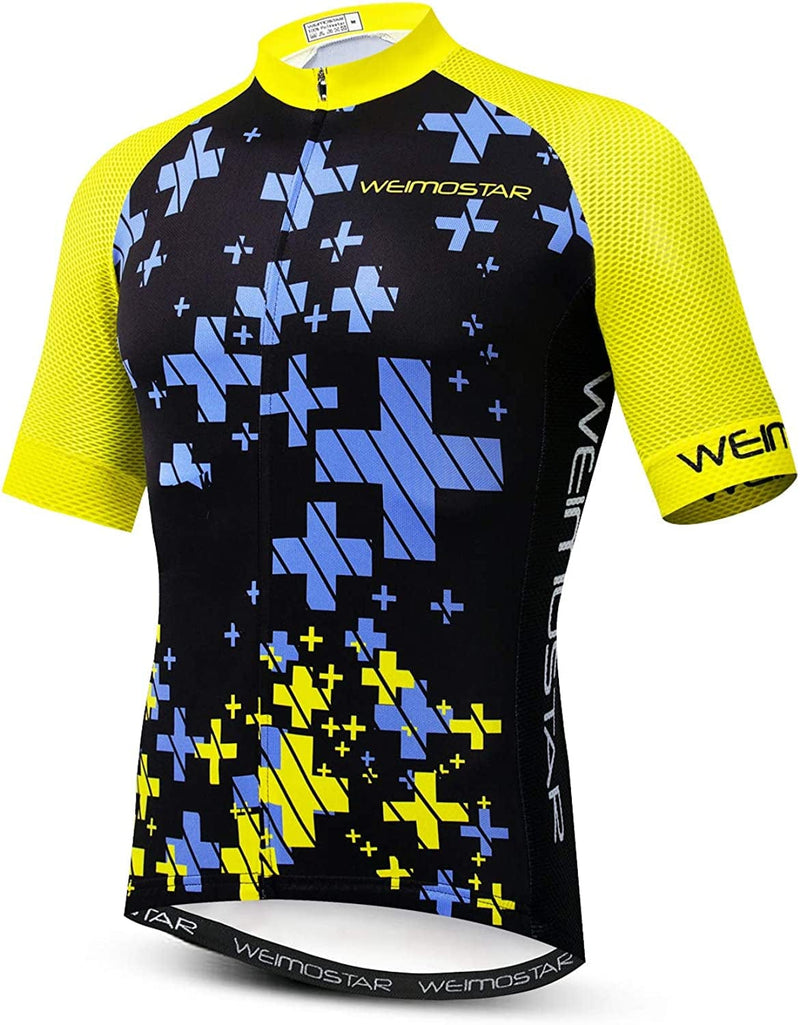 Weimostar Cycling Jersey Men'S Short Sleeve Bike Shirt Top Sporting Goods > Outdoor Recreation > Cycling > Cycling Apparel & Accessories Weimostar Cross Large 