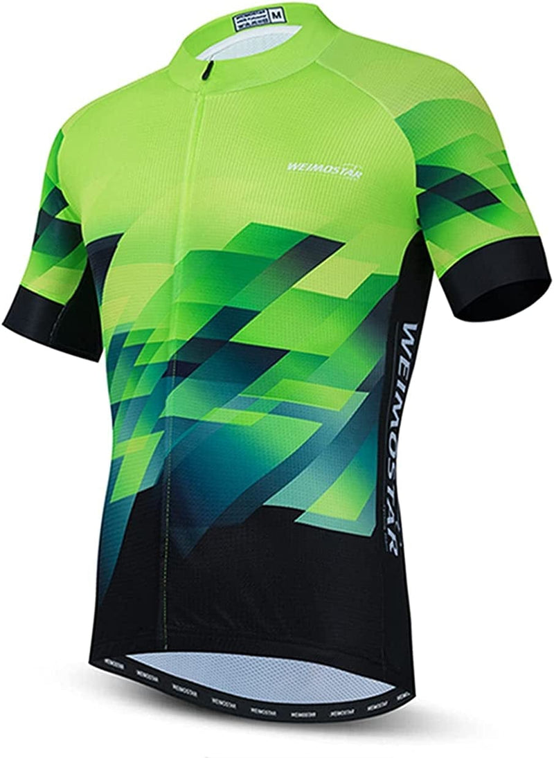 Weimostar Men'S Cycling Bike Jersey Short Sleeve with 3 Rear Pockets- Moisture Wicking, Breathable, Quick Dry Biking Shirt Sporting Goods > Outdoor Recreation > Cycling > Cycling Apparel & Accessories Weimostar Cf0416 X-Large 