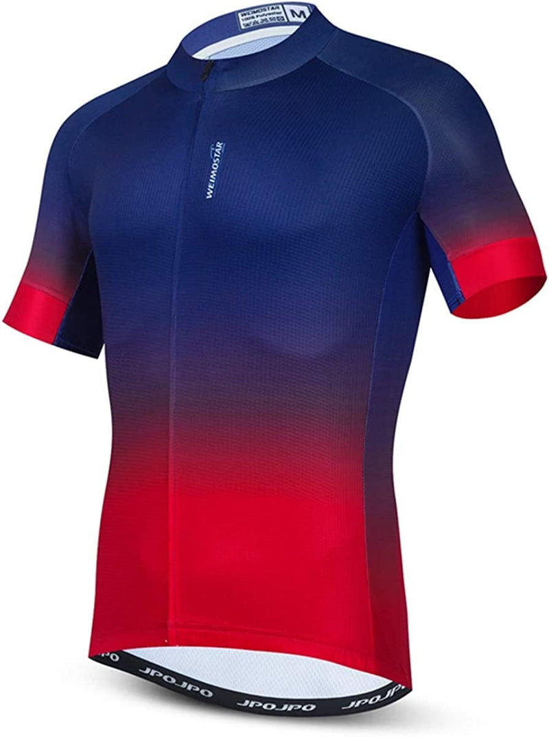 Weimostar Men'S Cycling Bike Jersey Short Sleeve with 3 Rear Pockets- Moisture Wicking, Breathable, Quick Dry Biking Shirt Sporting Goods > Outdoor Recreation > Cycling > Cycling Apparel & Accessories Weimostar Cf0404-sj X-Large 