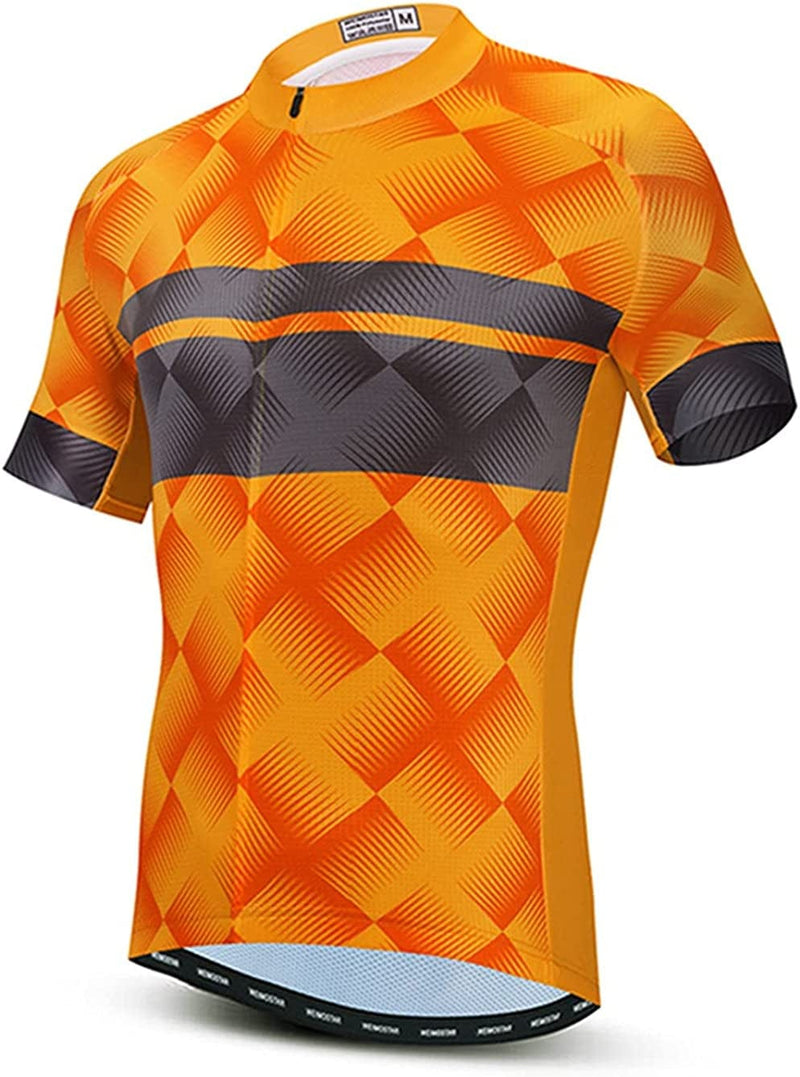 Weimostar Men'S Cycling Bike Jersey Short Sleeve with 3 Rear Pockets- Moisture Wicking, Breathable, Quick Dry Biking Shirt Sporting Goods > Outdoor Recreation > Cycling > Cycling Apparel & Accessories Weimostar Cf0076 3X-Large 