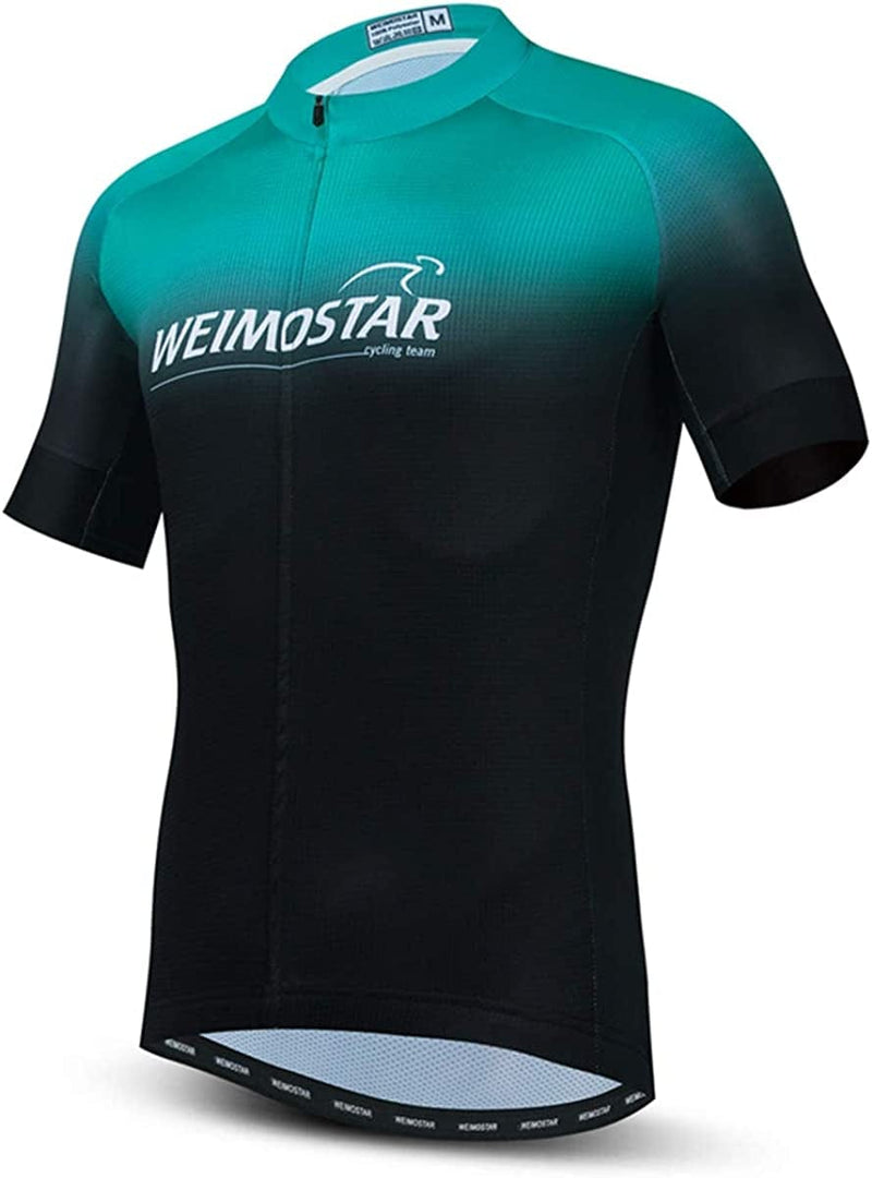 Weimostar Men'S Cycling Bike Jersey Short Sleeve with 3 Rear Pockets- Moisture Wicking, Breathable, Quick Dry Biking Shirt Sporting Goods > Outdoor Recreation > Cycling > Cycling Apparel & Accessories Weimostar Cf0395-sj Large 