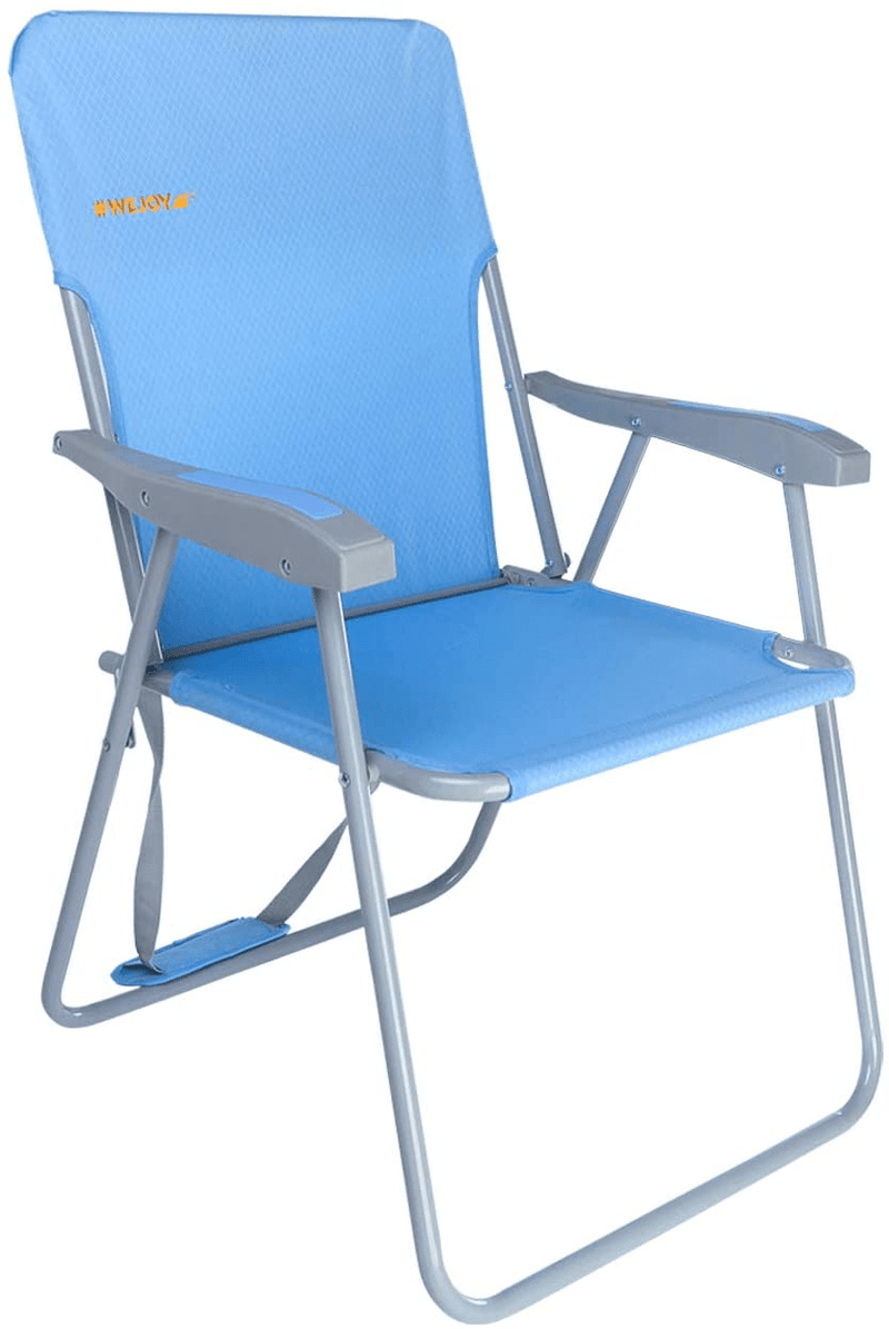 #WEJOY Heavy Duty Beach Chairs Portable Camping Chair Folding Chair Backpack Chair Lightweight Foldable Camp Chair High Back Outdoor Chairs with Shoulder Strap for Outside, Support up to 300Lbs