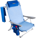 #WEJOY Portable Folding Beach Chair Lightweight Camping Chair Lawn Chairs for Concerts Lay Flat Beach Chairs Recliner Backpack Outdoor Chairs with Side Pockets, Shoulder Strap, Supports 265 Lbs Sporting Goods > Outdoor Recreation > Camping & Hiking > Camp Furniture #WEJOY Lightblue_4 Position  