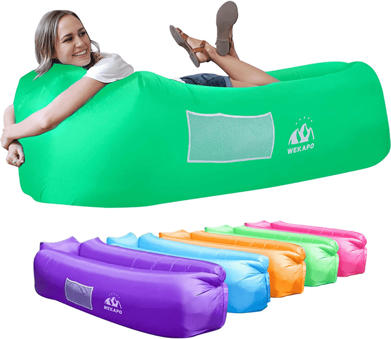 Wekapo Inflatable Lounger Air Sofa Hammock-Portable,Water Proof& Anti-Air Leaking Design-Ideal Couch for Backyard Lakeside Beach Traveling Camping Picnics & Music Festivals Camping Compression Sacks Sporting Goods > Outdoor Recreation > Camping & Hiking > Tent Accessories Wekapo Green  