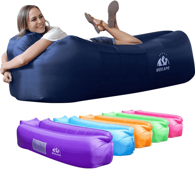 Wekapo Inflatable Lounger Air Sofa Hammock-Portable,Water Proof& Anti-Air Leaking Design-Ideal Couch for Backyard Lakeside Beach Traveling Camping Picnics & Music Festivals Camping Compression Sacks Sporting Goods > Outdoor Recreation > Camping & Hiking > Tent Accessories Wekapo Navy  