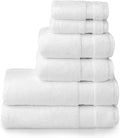 Welhome Cotton Rayon from Bamboo Towels (Aqua) - Set of 4 Bath Towels -Soft & Fluffy -Highly Absorbent -Fade Resistant - Durable - Machine Washable Home & Garden > Linens & Bedding > Towels Welhome Ideal White 6 Piece Towel Set 