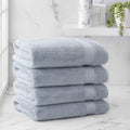 Welhome Cotton Rayon from Bamboo Towels (Aqua) - Set of 4 Bath Towels -Soft & Fluffy -Highly Absorbent -Fade Resistant - Durable - Machine Washable Home & Garden > Linens & Bedding > Towels Welhome Dusty Blue 4 Piece Bath Towel 