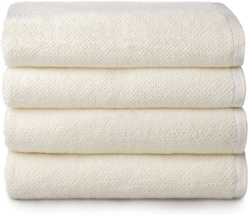Welhome Franklin Premium 100% Cotton 6 Piece Towel Set | Dusty Blue | Popcorn Textured | Highly Absorbent | Durable | Low Lint | Hotel & Spa Bathroom Towels | 600 GSM | 2 Bath 2 Hand 2 Wash Towels Home & Garden > Linens & Bedding > Towels Welhome Cream 4 Piece Bath Towel 