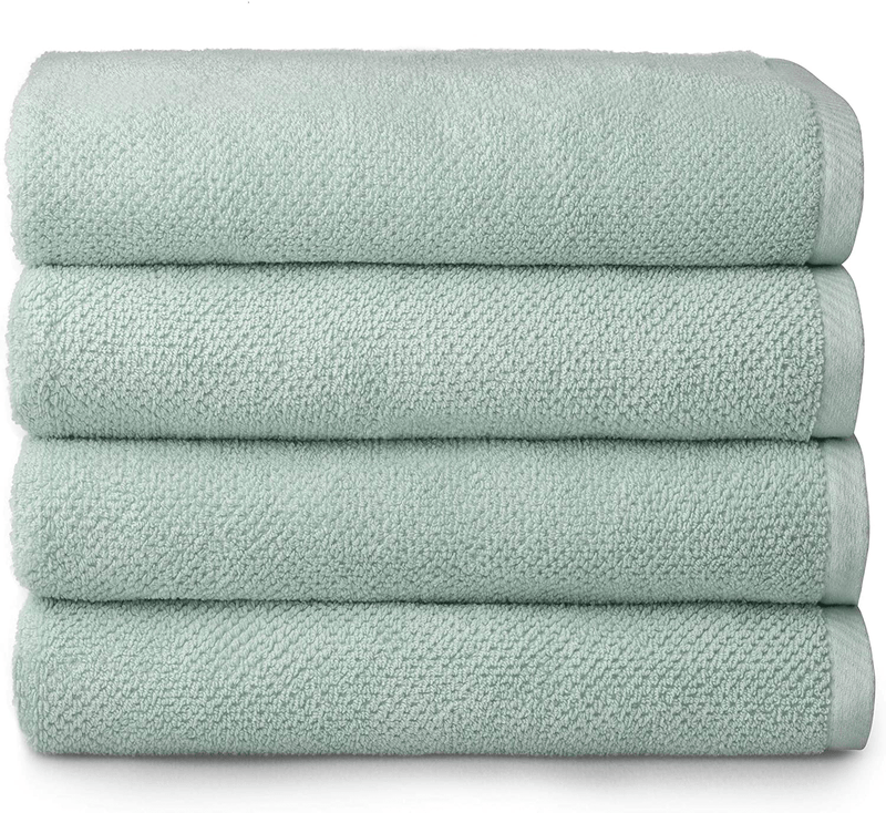 Welhome Franklin Premium 100% Cotton 6 Piece Towel Set | Dusty Blue | Popcorn Textured | Highly Absorbent | Durable | Low Lint | Hotel & Spa Bathroom Towels | 600 GSM | 2 Bath 2 Hand 2 Wash Towels Home & Garden > Linens & Bedding > Towels Welhome Aqua 4 Piece Bath Towel 