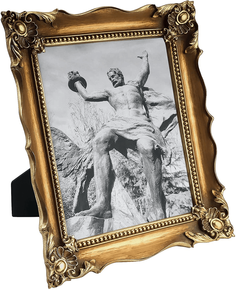 Weresin 8x10 Picture Frames Vintage Photo Frame Gold with Glass Front Antique Picture Frame for Tabletop Wall Hanging (Bronze, 8x10) Home & Garden > Decor > Picture Frames Weresin   