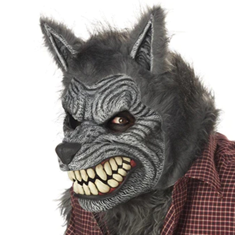 Werewolf Gray Plastic Halloween Ani-Motion Costume Mask, for Adult Apparel & Accessories > Costumes & Accessories > Masks Generic   
