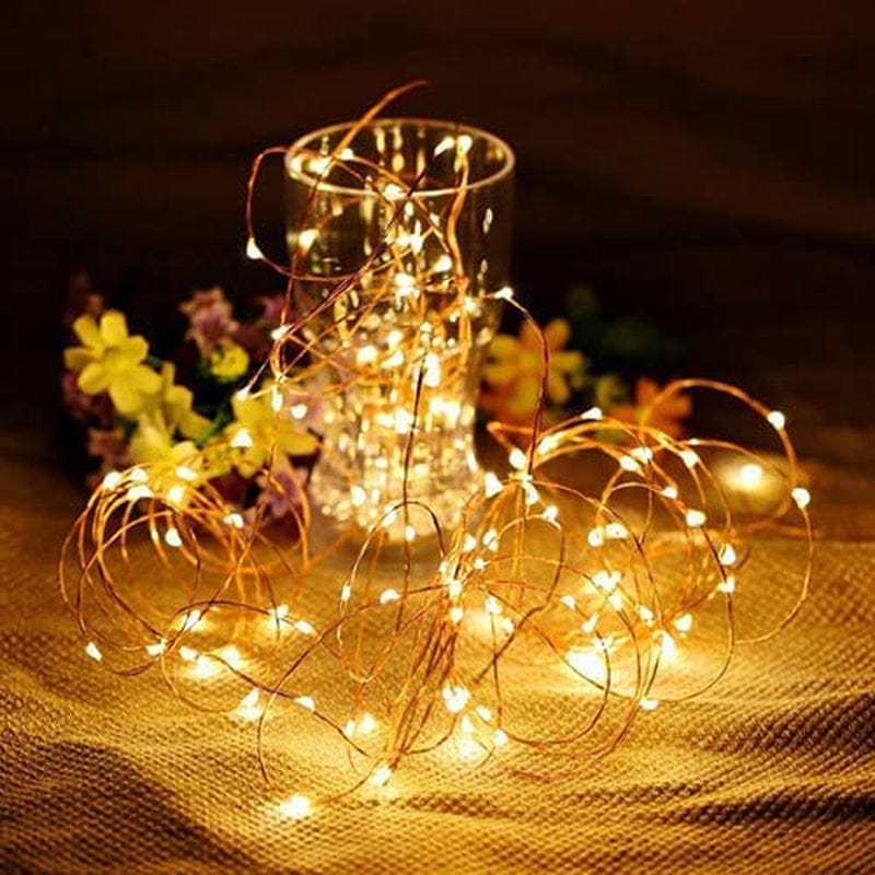 WERTIOO 24 Pack Fairy Lights Battery Operated, 6.5Ft 20 LED String Lights Flexible Silver Wire Mini Fairy String Lights for Indoor Mason Jars Wedding Party Christmas Decor Home & Garden > Lighting > Light Ropes & Strings WERTIOO   