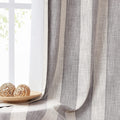 WEST LAKE Blue and Beige 100% Blackout Farmhouse Curtain 84 Inches Long Thermal Insulated Grommet Blackout Window Treatment Blue White Vertical Striped for Bedroom,Living Room,50" Wx84 L,1 Panel Home & Garden > Decor > Window Treatments > Curtains & Drapes WEST LAKE Grey 50"Wx84"L|1 Panel 