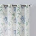 WEST LAKE Floral Curtains Yellow Gray Flower Leaf Linen Rayon Semi-Sheer Farmhouse Botanical Curtains 84 Inch Long Light Filtering Drapes Grommet Top Window Treatments for Bedroom Balcony W52Xl84X2 Home & Garden > Decor > Window Treatments > Curtains & Drapes WEST LAKE Blue 52"x84"x2 